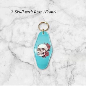 Skull and Rose Keychain